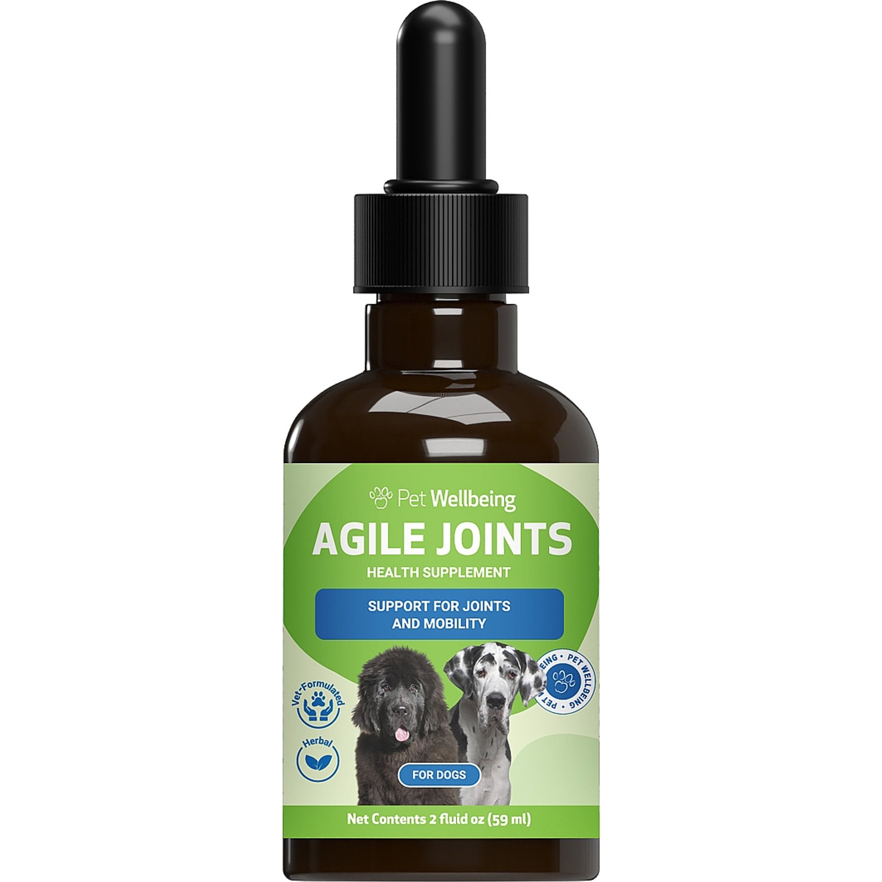 Pet Wellbeing Agile Joints Liquid Joint Supplement for Dogs, 2-oz bottle
