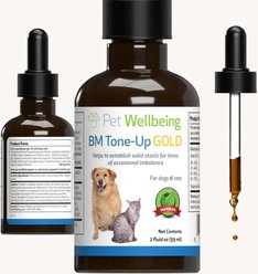 Pet Wellbeing BM Tone-Up GOLD for Diarrhea for Dogs & Cats, 2-oz bottle slide 2 of 9