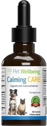 Pet Wellbeing Calming CARE Bacon Flavored Liquid Calming Supplement for Cats & Dogs, 2-oz bottle