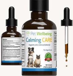 Pet Wellbeing Calming CARE Bacon Flavored Liquid Calming Supplement for Cats & Dogs, 2-oz bottle slide 2 of 9