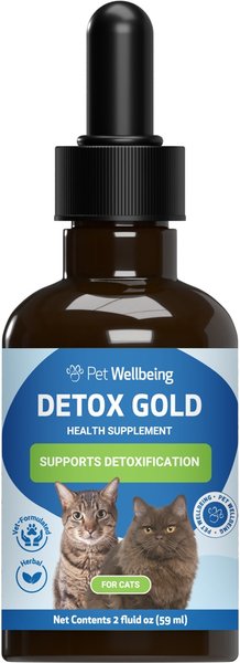 Pet Wellbeing Detox GOLD Bacon Flavored Liquid Immune Supplement for Cats