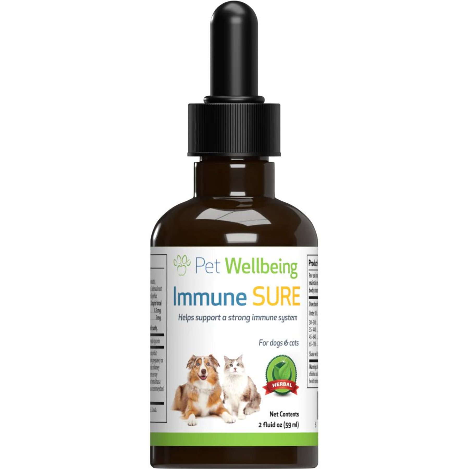 Pet Wellbeing Immune SURE Liquid Immune Support Supplement for Dogs, 2-oz bottle