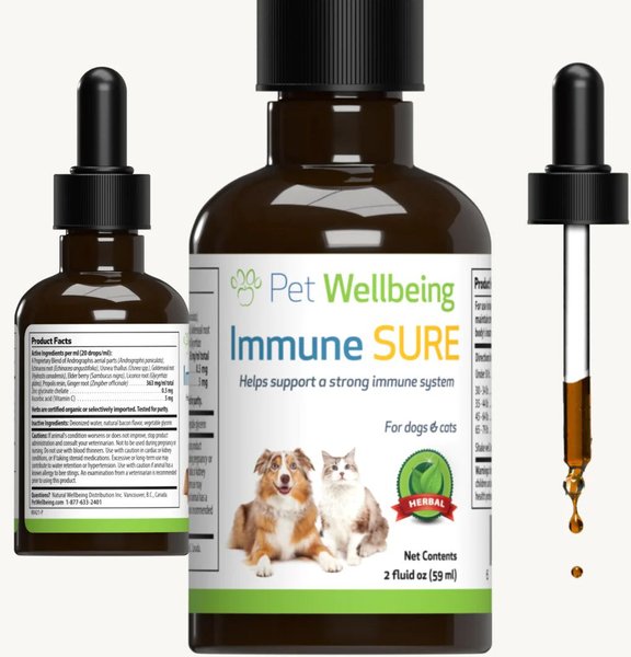 Pet Wellbeing Immune SURE Liquid Immune Support Supplement for Dogs, 2-oz bottle