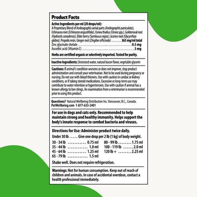 Show full view: Pet Wellbeing Immune SURE Liquid Immune Support Supplement for Dogs, 2-oz bottle slide 7 of 10