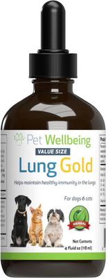 Show full view: Pet Wellbeing Lung GOLD Bacon Flavored Liquid Respiratory Supplement for Cats, 4-oz bottle slide 1 of 11