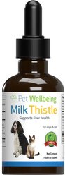 Pet Wellbeing Milk Thistle Bacon Flavored Liquid Liver Supplement for Dogs & Cats, 2-oz bottle