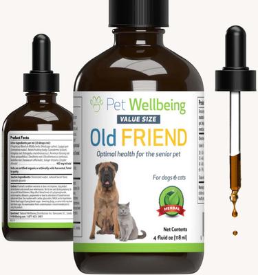 Show full view: Pet Wellbeing Old FRIEND Bacon Flavored Liquid Supplement for Large Breed Senior Dogs, 4-oz bottle slide 3 of 11