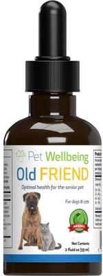 Show full view: Pet Wellbeing Old FRIEND Bacon Flavored Liquid Supplement for Senior Cats & Dogs, 2-oz bottle slide 1 of 10