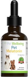 Pet Wellbeing Pet Melatonin Bacon Flavored Liquid Calming Supplement for Dogs, 2-oz bottle