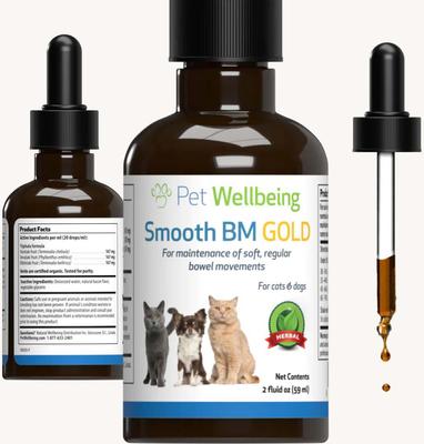 Show full view: Pet Wellbeing Smooth BM GOLD Bacon Flavored Liquid Digestive Supplement for Cats & Dogs, 2-oz bottle slide 3 of 11