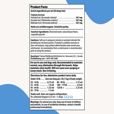 Show full view: Pet Wellbeing Smooth BM GOLD Bacon Flavored Liquid Digestive Supplement for Cats & Dogs, 2-oz bottle slide 8 of 11