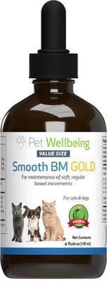 Show full view: Pet Wellbeing Smooth BM GOLD Bacon Flavored Liquid Digestive Supplement for Cats & Dogs, 4-oz bottle slide 1 of 11