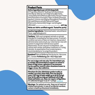 Show full view: Pet Wellbeing Stress Gold Bacon Flavored Liquid Calming Supplement for Dogs & Cats, 2-oz bottle slide 6 of 9
