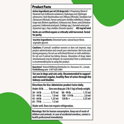 Show full view: Pet Wellbeing Urinary GOLD Bacon Flavored Liquid Urinary Supplement for Dogs, 2-oz bottle slide 8 of 11