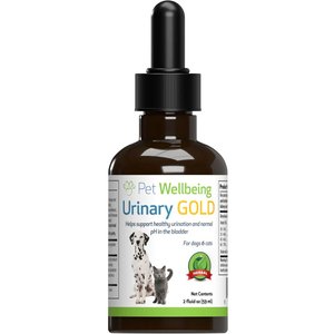 Pet Wellbeing Urinary Gold Liquid Urinary Tract Supplement for Dogs & Cats, 2-oz bottle