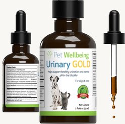 Pet Wellbeing Urinary Gold Liquid Urinary Tract Supplement for Dogs & Cats, 2-oz bottle slide 2 of 9