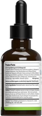 Show full view: Pet Wellbeing Urinary Gold Liquid Urinary Tract Supplement for Dogs & Cats, 2-oz bottle slide 9 of 10