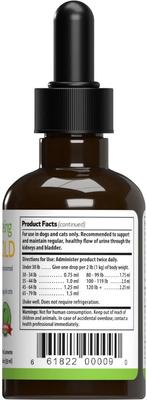 Show full view: Pet Wellbeing Urinary Gold Liquid Urinary Tract Supplement for Dogs & Cats, 2-oz bottle slide 10 of 10