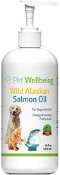 Pet Wellbeing Wild Alaskan Salmon Oil Liquid Supplement for Dogs, 16-oz bottle