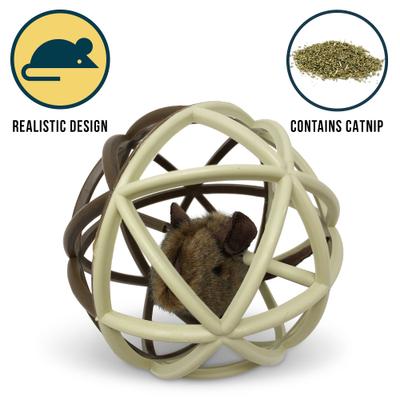 Show full view: Pet Zone Ball of Furry Fury Cat Toy with Catnip slide 4 of 9