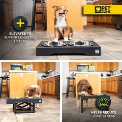 Pet Zone Designer Diner Adjustable Elevated Dog & Cat Bowls, 7-cup slide 2 of 7