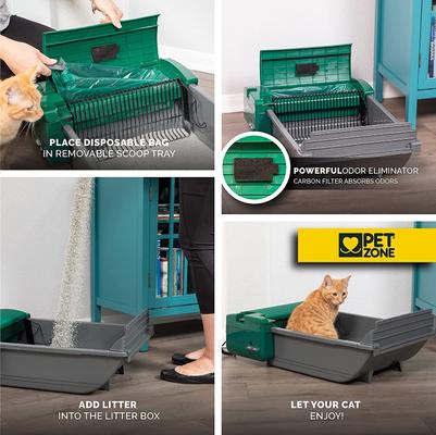 Show full view: Pet Zone Smart Scoop Automatic Self-Cleaning Cat Litter Box slide 5 of 11