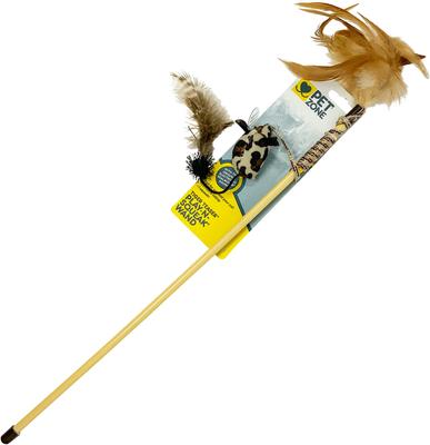 Show full view: Pet Zone Tiger Teaser Wand Cat Toy with Catnip, Color Varies slide 3 of 8