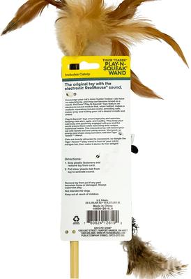 Show full view: Pet Zone Tiger Teaser Wand Cat Toy with Catnip, Color Varies slide 4 of 8