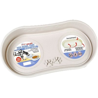 Pet-Able Pet-Able Non-Skid Dog Bowl Tray, Beige, 8.5-in