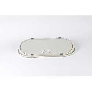 PetAble Non-Skid Dog Bowl Tray, Beige, 8.5-in