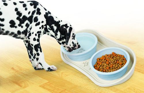 Show full view: PetAble Non-Skid Dog Bowl Tray, Beige, 8.5-in slide 4 of 6