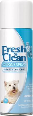Show full view: PetAg Fresh 'n Clean Dog Cologne Spray, Baby Powder Scent, 6-fl oz can slide 1 of 10
