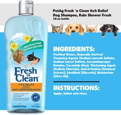 PetAg Fresh 'n Clean Itch Relief Dog Shampoo, Rain Shower Fresh, 18-oz bottle slide 2 of 2
