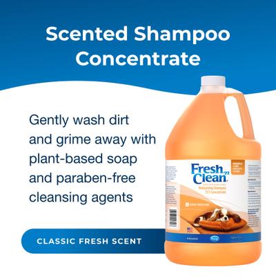 Show full view: PetAg Fresh 'n Clean Moisturizing Dog Shampoo, Classic Fresh Scent, 15:1 Concentrate, 1-gal bottle slide 3 of 10