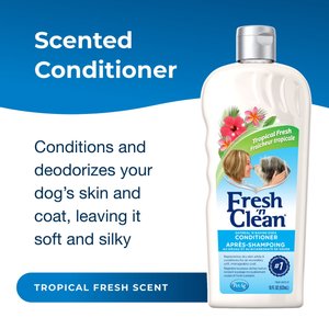PetAg Fresh 'n Clean Oatmeal 'n Baking Soda Dog Conditioner, Tropical Fresh Scent, 18-fl oz bottle