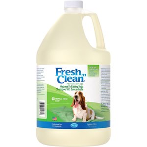 PetAg Fresh 'n Clean Oatmeal 'n Baking Soda Dog Shampoo, Tropical Fresh Scent, 10:1 Concentrate, 1-gal bottle