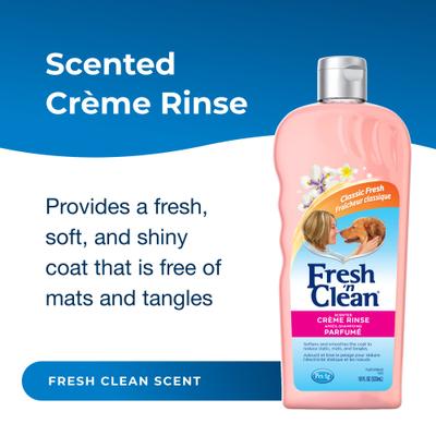 Show full view: PetAg Fresh 'n Clean Scented Creme Rinse Dog Conditioner, Classic Fresh Scent, 18-fl oz bottle slide 2 of 9