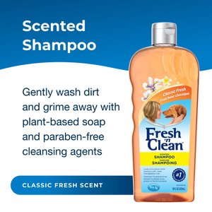 PetAg Fresh 'N Clean Scented Dog Shampoo, Classic Fresh Scent, 18-fl oz bottle