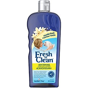 PetAg Fresh 'n Clean Whitening Snowy-Coat Dog Shampoo, Vanilla Scent, 18-fl oz bottle