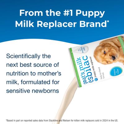 Show full view: PetAg Goat's Milk Esbilac Puppy Milk Replacer Liquid for Puppies, 11-fl oz can slide 3 of 10