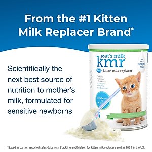 PetAg Goat's Milk KMR Kitten Milk Replacer Powder for Kittens, 12-oz can