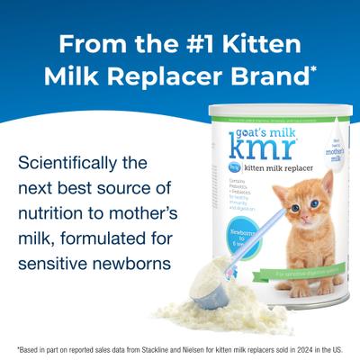 Show full view: PetAg Goat's Milk KMR Kitten Milk Replacer Powder for Kittens, 12-oz can slide 3 of 12