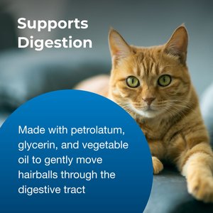 PetAg Hairball Solution Gel Supplement for Cats 6 Months & Older, 3.5-oz tube