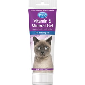 PetAg Vitamin & Mineral Gel Supplement for Cats 4 Months & Older, 3.5-oz tube