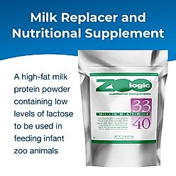 PetAg Zoologic Milk Matrix 33/40 Milk Protein Powder for Wild & Exotic Non-Domestic Animals, 5-lb bag slide 2 of 6