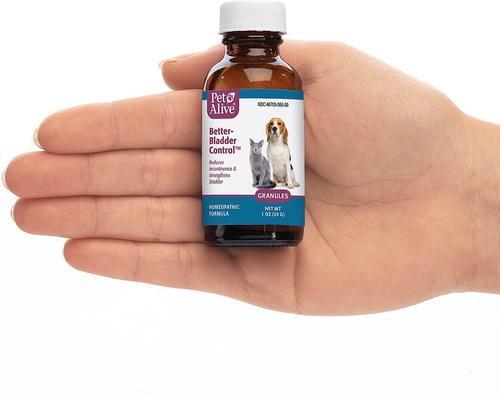 Show full view: PetAlive Better-Bladder Control Granules Incontinence Symptoms Supplement for Dogs & Cats, 1-oz jar slide 3 of 7