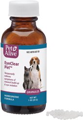 PetAlive EyeClear Pet Granules Eye Irritation Treatment for Dogs & Cats, 1-oz jar