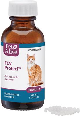 Show full view: PetAlive FCV Protect Homeopathic Medicine for Feline Calicivirus FCV for Cats, 1-oz jar slide 1 of 8