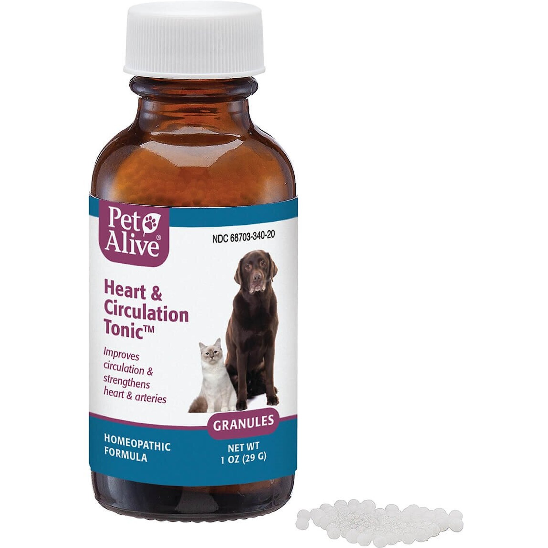 PetAlive Heart & Circulation Tonic Granules Circulation Supplement for Dogs & Cats, 1-oz jar