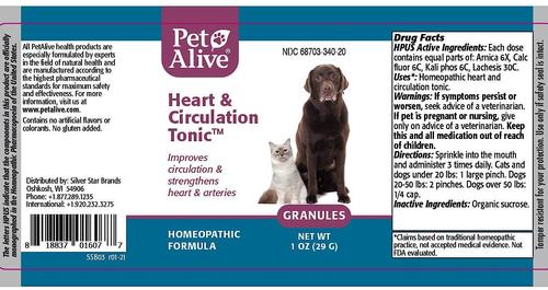 Show full view: PetAlive Heart & Circulation Tonic Granules Circulation Supplement for Dogs & Cats, 1-oz jar slide 5 of 7